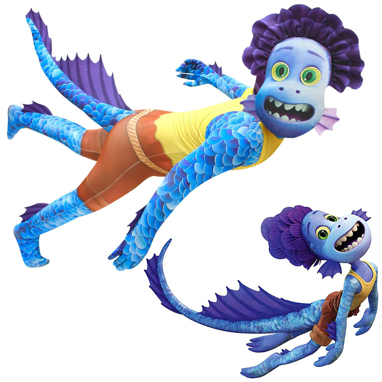 2pcs/set 2021 cosplay luca children's performance Halloween fish monster costume 4584 Kids Clothing, Blue
2pcs/set 2021 cosplay luca children's performance Halloween fish monster costume 4584 Kids Clothing, Blue