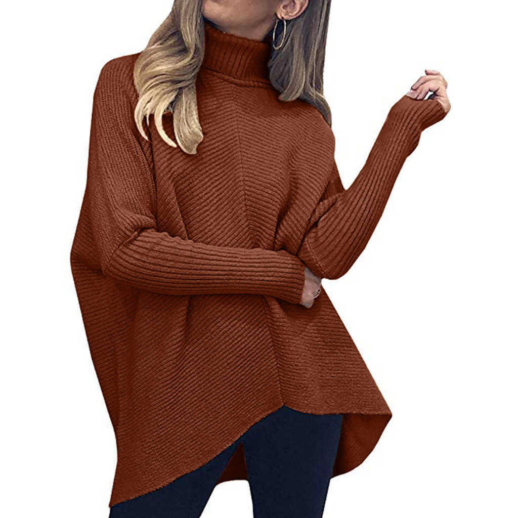 Col Rouler Femme Winter White Turtleneck All-match Korean Style Y2k Loose Casual Knitted Sweater Tops for Women Full Sleeves 210604