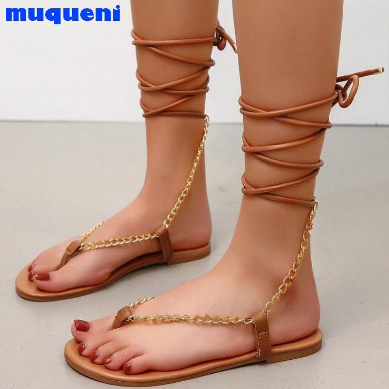 Sandals Summer Sexy Trend Women Metal Chain Narrow Band Cross Tied Flat Heel Fashion Ladies Shoes Female Casual Wedding Rome, Black
Sandals Summer Sexy Trend Women Metal Chain Narrow Band Cross Tied Flat Heel Fashion Ladies Shoes Female Casual Wedding Rome, Black