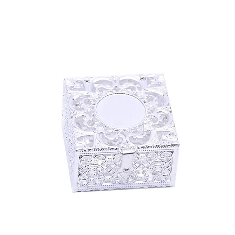 Rosary Bead Box Chaining Metals Christian Catholic Religious Jewelry Case Storage 40JA
