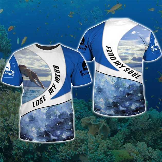 Summer Man Sport 3D T shirt Unisex Harajuku Scuba Diving Art Sports Print shirts Mens Fashion Casual Short Sleeve ee ops 02 210629
