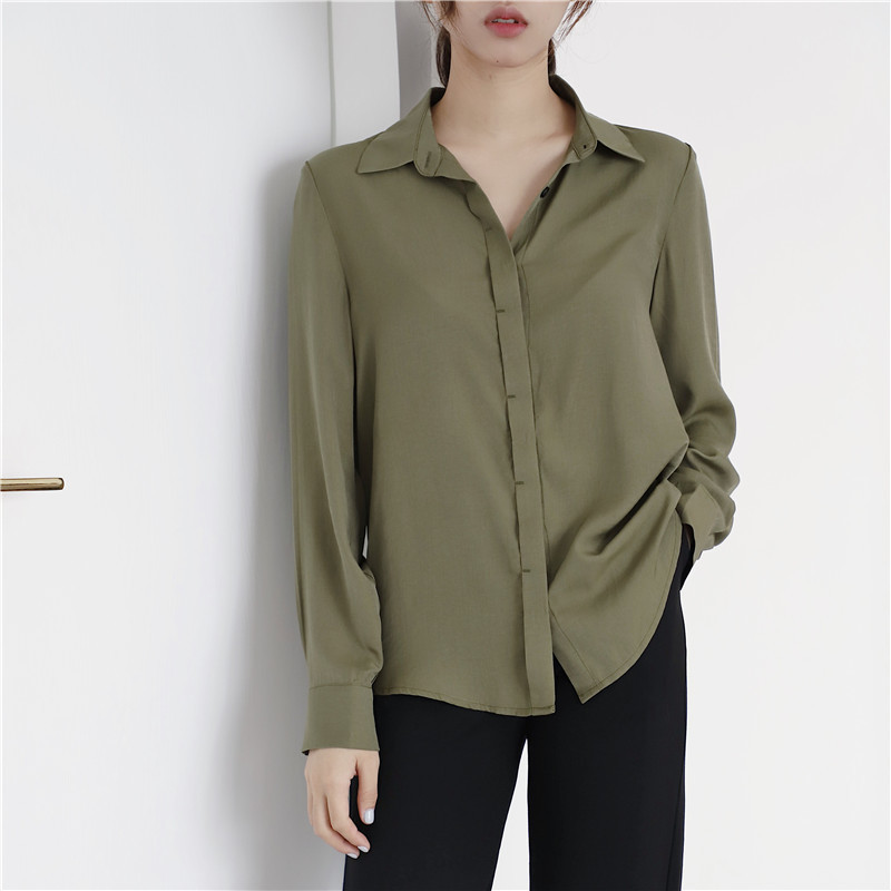 Blusas Mujer De Moda Long Sleeve Women Shirts Elegant Turn-down Collar Chiffon Office Lady Blouses 6070 50 210427