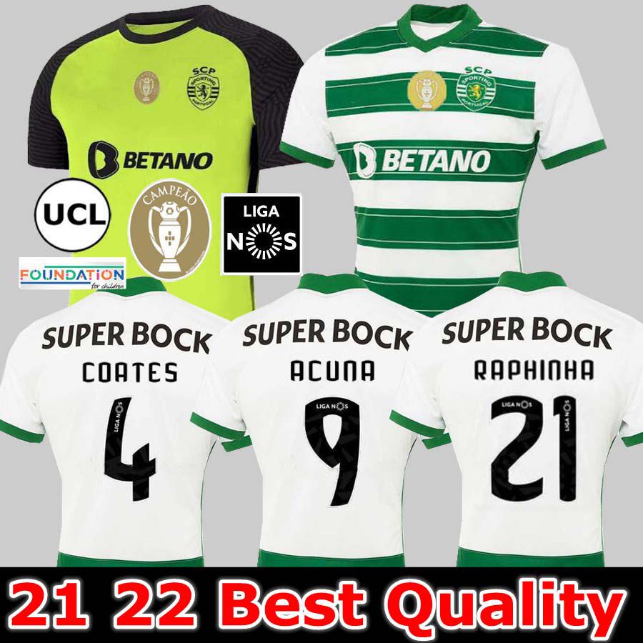Sporting CP 21 22 Lisboa soccer jersey third white Lisbon Vietto COATES ACUNA home away 2021 2022 Clube de football shirt maillots men kids kit tops, Black;yellow
Sporting CP 21 22 Lisboa soccer jersey third white Lisbon Vietto COATES ACUNA home away 2021 2022 Clube de football shirt maillots men kids kit tops, Black;yellow