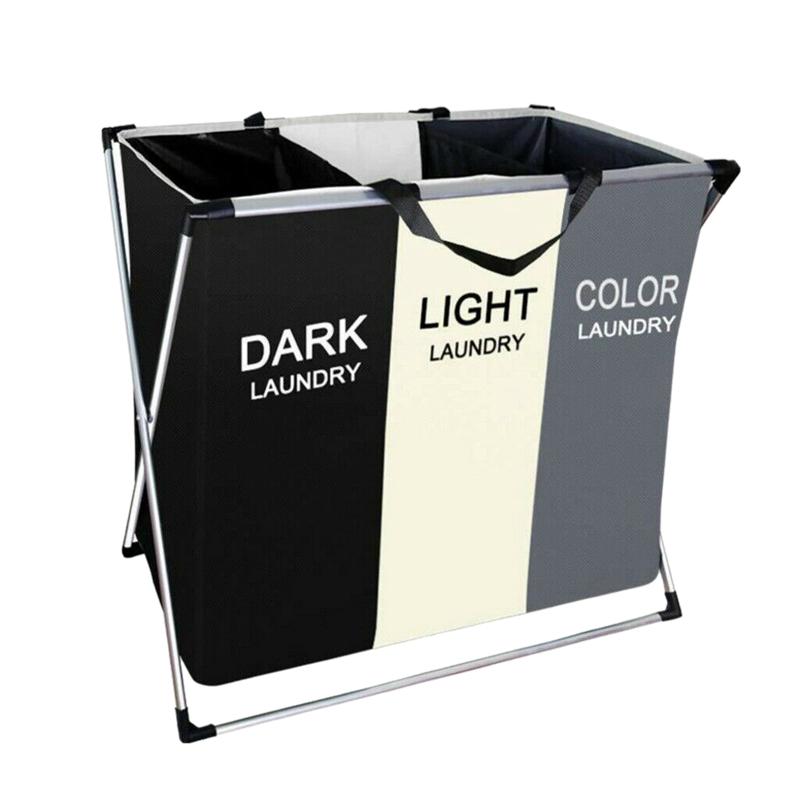 Laundry Hamper Foldable Basket With 3 Section Large Dirty Clothes Sorter Storage & Organization
Laundry Hamper Foldable Basket With 3 Section Large Dirty Clothes Sorter Storage & Organization