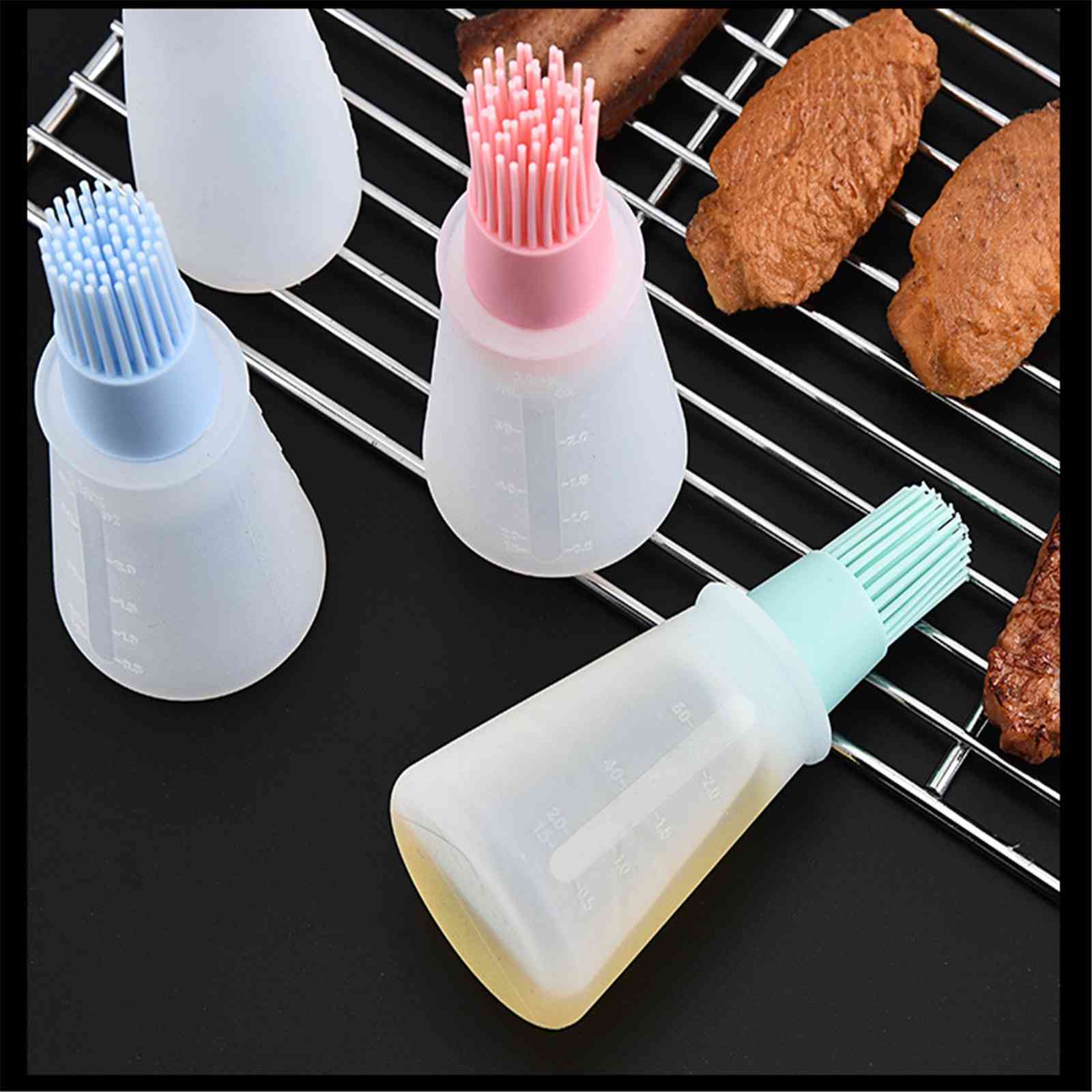 1/3 high temperature bunks resistant bottle silicone barbeque brush home cooking toothbrush pancake oil brush oil tool 2021
