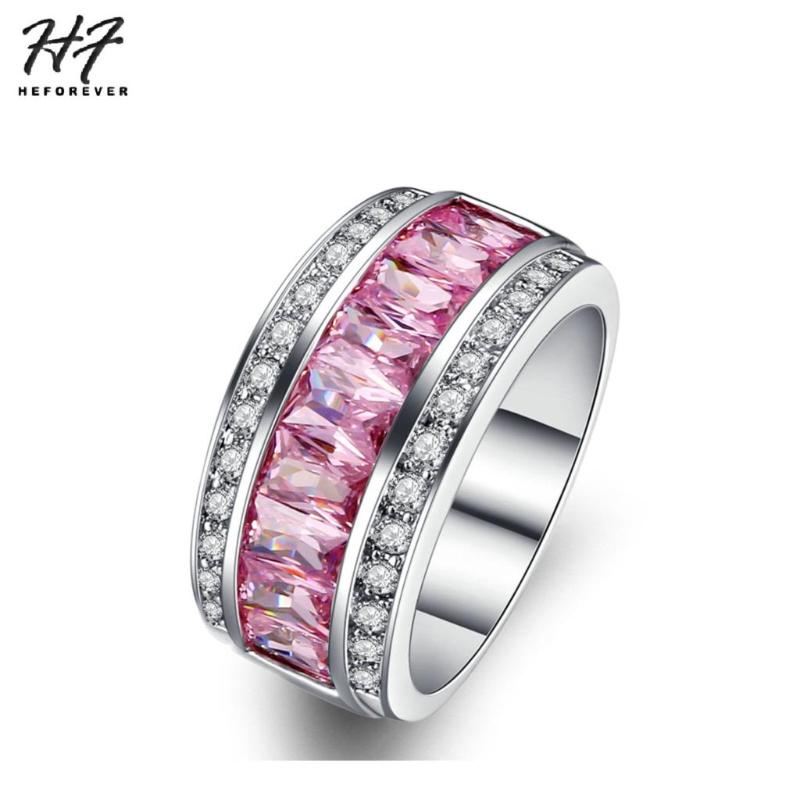 Band Rings Romantic Princess Pink Color Square-cut Cubic Zirconia Fashion Ring Jewelry For Women Girl Party Daily Gift YG016, Silver
Band Rings Romantic Princess Pink Color Square-cut Cubic Zirconia Fashion Ring Jewelry For Women Girl Party Daily Gift YG016, Silver
