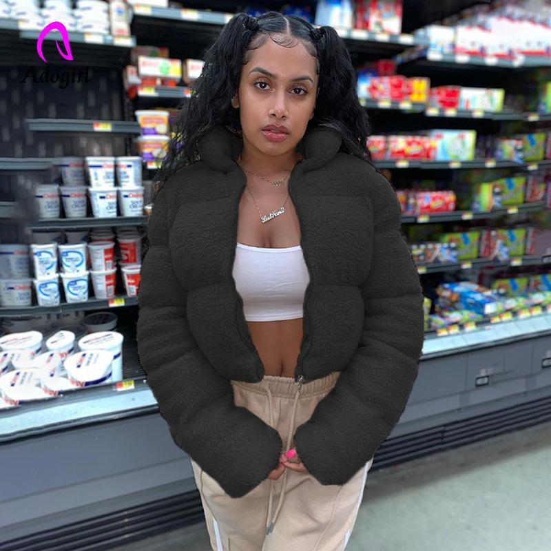 Plain Color Bubble Coat Warm Thick Jacket Top For Women Winter Street Casual Wear Bread Outerwear Cotton-Padded Jackets Women' Down & Parka, Black
Plain Color Bubble Coat Warm Thick Jacket Top For Women Winter Street Casual Wear Bread Outerwear Cotton-Padded Jackets Women' Down & Parka, Black