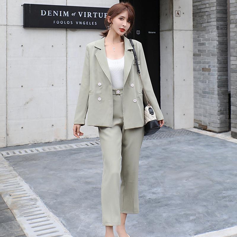 Women' Two Piece Pants Suits Blazer Solid Double Breasted Notched Collar Office Lady Blazers Set Slim Spring Autumn 2 Pcs For Female, Black
Women' Two Piece Pants Suits Blazer Solid Double Breasted Notched Collar Office Lady Blazers Set Slim Spring Autumn 2 Pcs For Female, Black