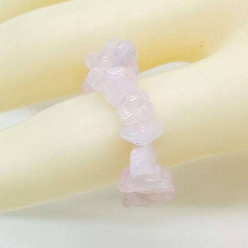 Irregular Natural Crystal Stone Handmade Band Rings For Women Girl Fashion Party Club Decor Punk Jewelry