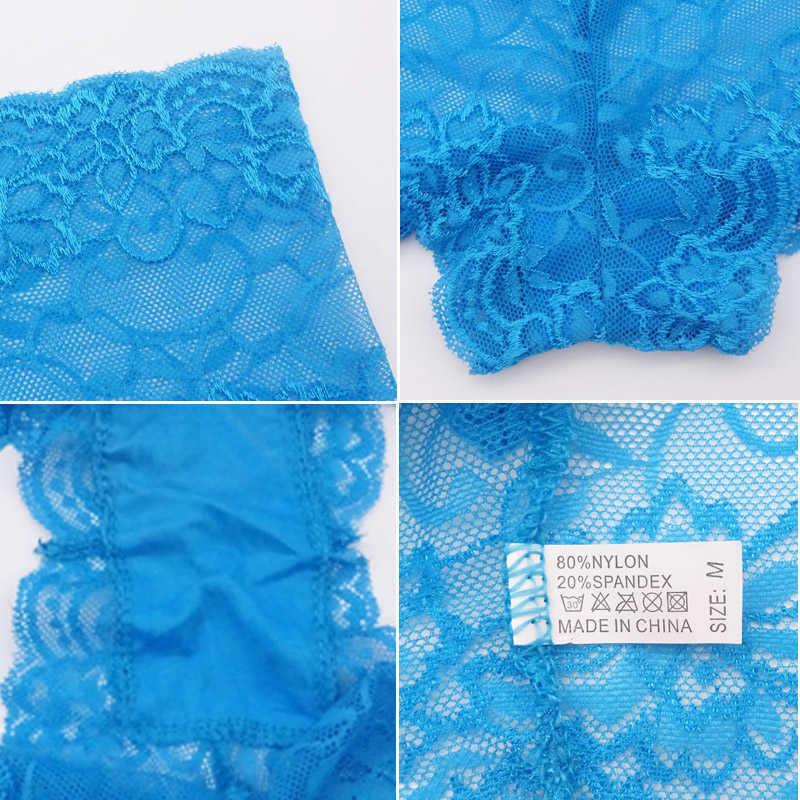 6 Pcs/Lot Arrival Ladies Underwear Sexy Transparent Lace Women's Boyshort Panties M L XL XXL 6831 211021