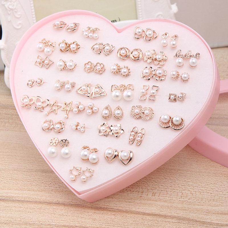 Stud 36 Pairs Heart Box Multicolor Crystal Cartoon Hypoallergenic Plastic Earrings Set For Women Girl Christmas Gifts Jewelry, Golden;silver
Stud 36 Pairs Heart Box Multicolor Crystal Cartoon Hypoallergenic Plastic Earrings Set For Women Girl Christmas Gifts Jewelry, Golden;silver