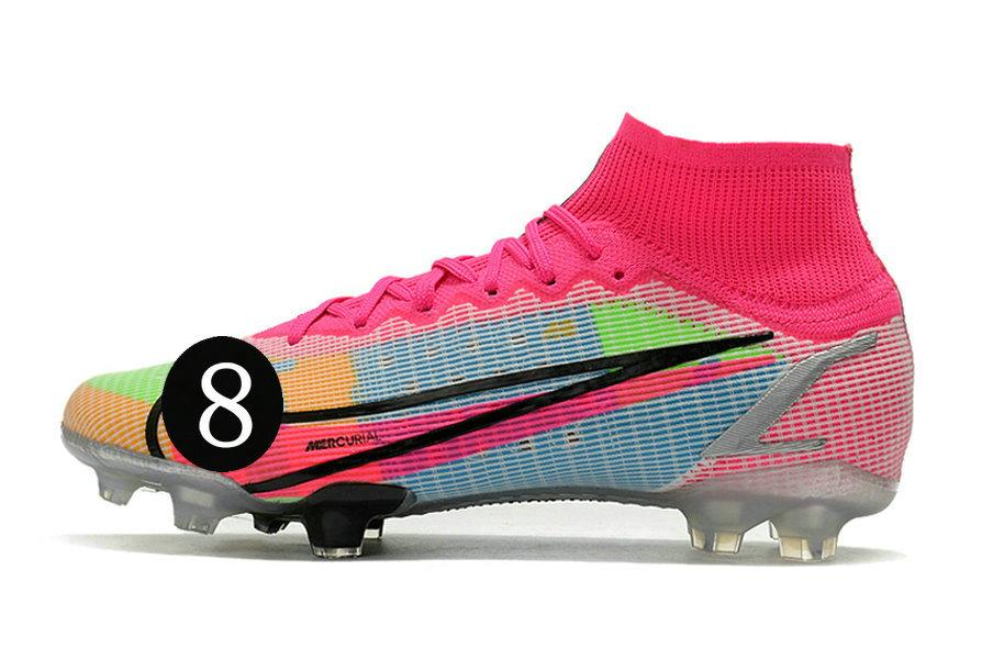 2021 boots Mercurial Superfly Dragonfly 8 Elite FG men soccer shoe Assassin 14 Generation Knitted High Top mens Stapled Football Shoes pink
2021 boots Mercurial Superfly Dragonfly 8 Elite FG men soccer shoe Assassin 14 Generation Knitted High Top mens Stapled Football Shoes pink