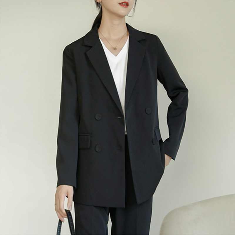 OL Plus Size Solid Notched Blazer Female Jacket Autumn Casual Chic Formal Long Sleeve Women Blazers Suit Coat 210421