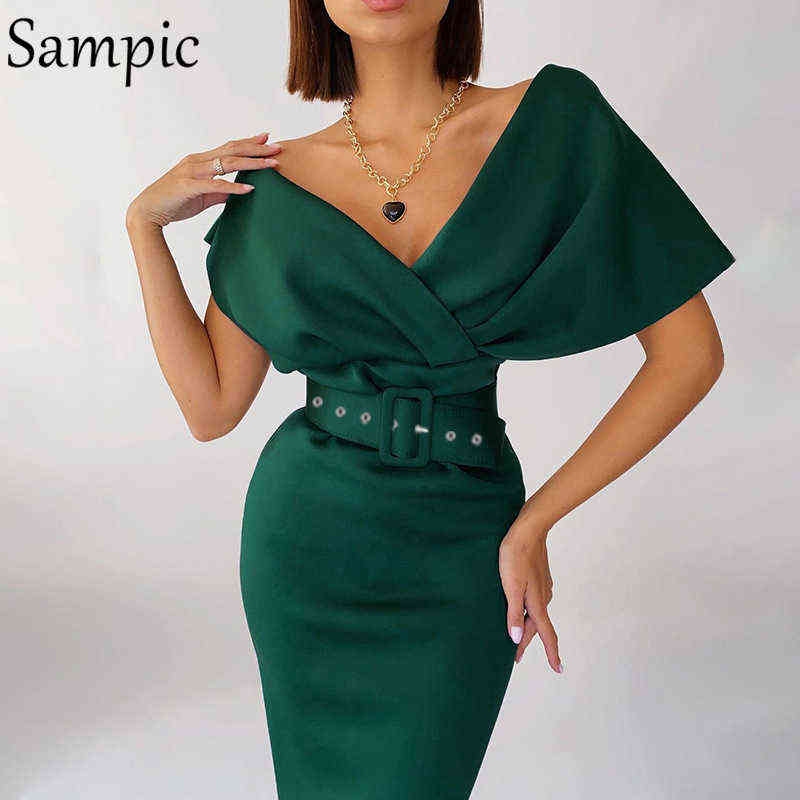 Sampic Sexy Women V Neck Off Shoulder Party Club Bodycon Midi Dress With Belt 2021 Fashion Wrap Elegant Dresses 2021 Autumn G1223, Apricot
Sampic Sexy Women V Neck Off Shoulder Party Club Bodycon Midi Dress With Belt 2021 Fashion Wrap Elegant Dresses 2021 Autumn G1223, Apricot