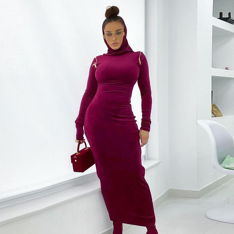 Casual Dresses Puloru Velvet Hooded Long Dress Fall Winter Women Cowl Neck Zip Up Shoulder Bodycon Maxi Party Club Outfits, Black;gray
Casual Dresses Puloru Velvet Hooded Long Dress Fall Winter Women Cowl Neck Zip Up Shoulder Bodycon Maxi Party Club Outfits, Black;gray