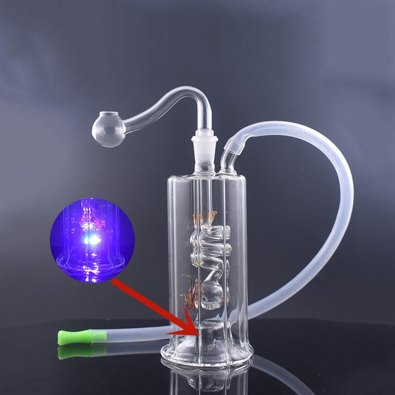 10mm Joint Mini oil burner Bong With LED Light Thick Pyrex inline Spring matrix Perc Glow In Dark Recycler hookah with oil pot 1pcs
10mm Joint Mini oil burner Bong With LED Light Thick Pyrex inline Spring matrix Perc Glow In Dark Recycler hookah with oil pot 1pcs