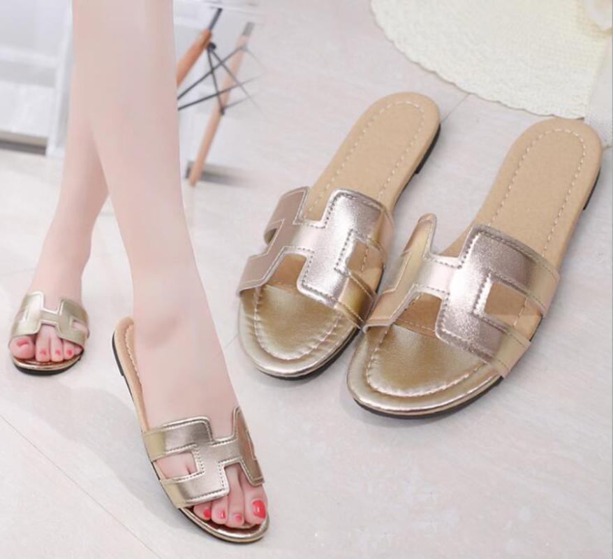 Summer Slippers Women's Flat Sandals Gold Silver Non-slip Large Size Indoor And Outdoor Concise, Black
Summer Slippers Women's Flat Sandals Gold Silver Non-slip Large Size Indoor And Outdoor Concise, Black