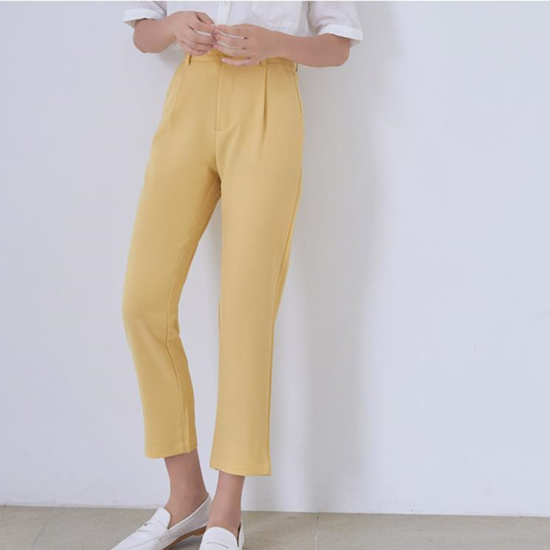Plus Size Casual High Waist Radish Harem Pants Women Bottoms British Suit Solid Straight Loose Trousers 210421