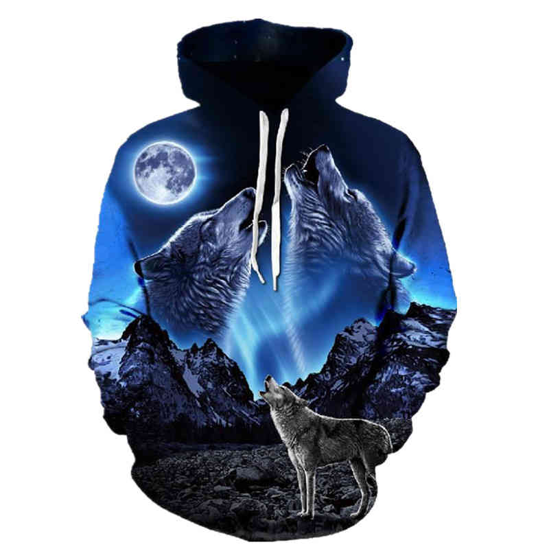 Fashion Wolf Animal Print Men's Hooded Hoodi Spring Autumn Casual Men Clothing Pullover Sweatshirts 3D Harajuku Hoody, Black
Fashion Wolf Animal Print Men's Hooded Hoodi Spring Autumn Casual Men Clothing Pullover Sweatshirts 3D Harajuku Hoody, Black
