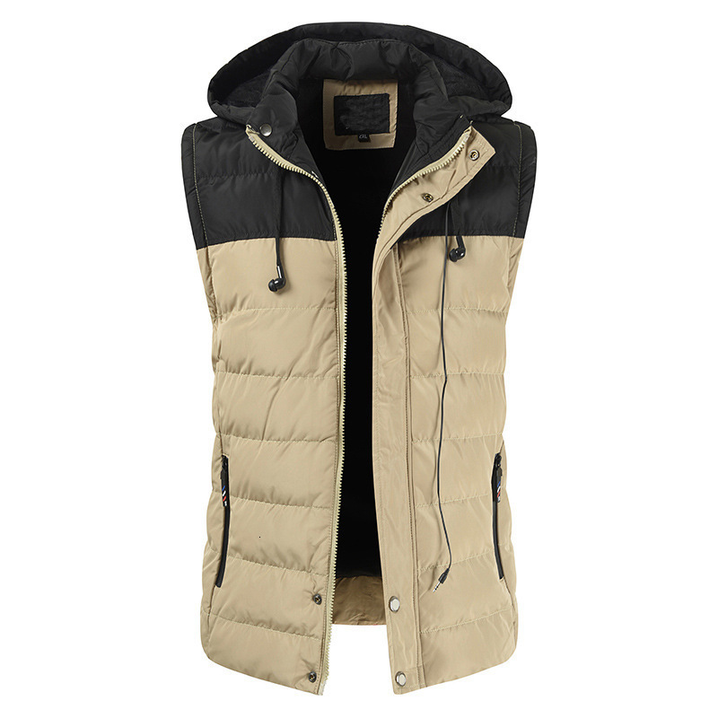 Men's Vests Autumn and Winter Cotton Casual Jacket Color Matching Hooded 1808-DL328 Z5K0, Black&khaki
Men's Vests Autumn and Winter Cotton Casual Jacket Color Matching Hooded 1808-DL328 Z5K0, Black&khaki