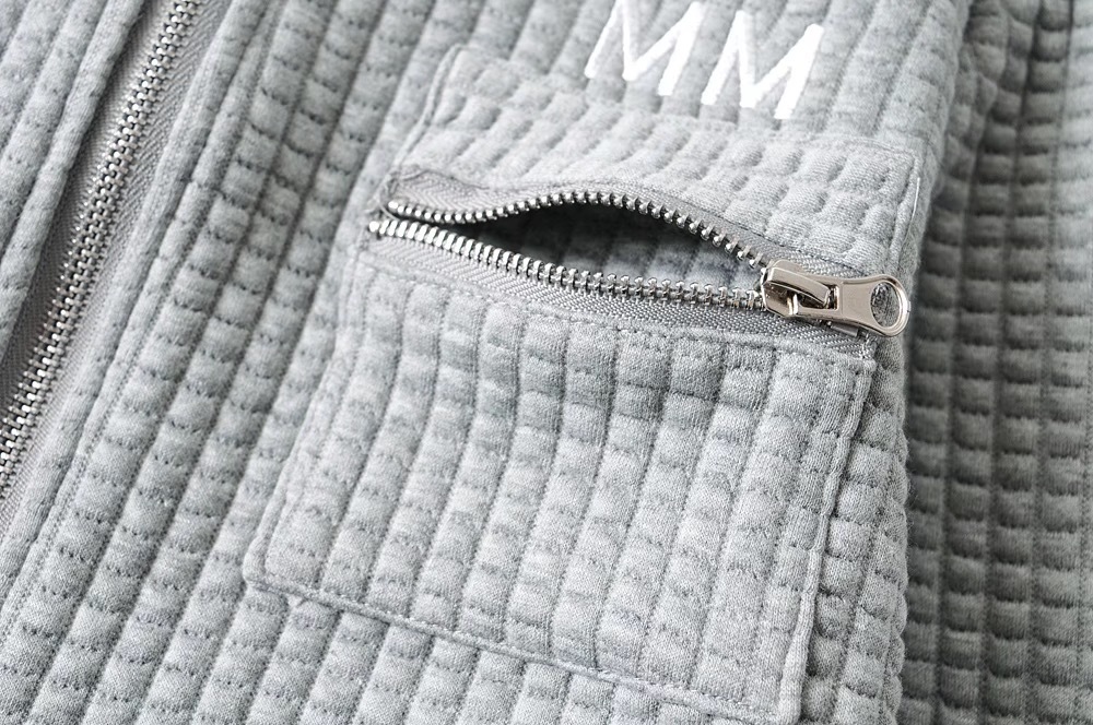 2 piece Set Streetwear Solid Color Gray Quilting Plaid Crop Sweatshirt Elastic Waist Cargo Sports Pants Women Joggers Hoodies 210429