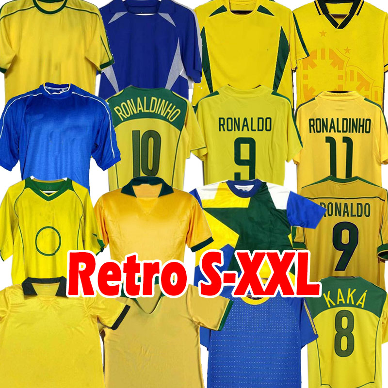 Brasil 1998 soccer jerseys retro 2002 Carlos Romario Ronaldinho 2004 camisa de futebol classic BraziLS 1994 2006 1982 RIVALDO 1988 2000 1957 2010 shirts top, Black
Brasil 1998 soccer jerseys retro 2002 Carlos Romario Ronaldinho 2004 camisa de futebol classic BraziLS 1994 2006 1982 RIVALDO 1988 2000 1957 2010 shirts top, Black