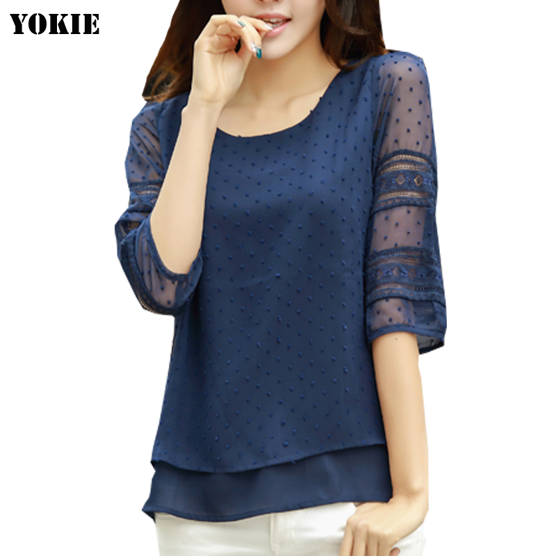 women blusas lace chiffon womens tops and blouses shirts 2021 summer causal blusa chemise femme Plus size 4XL woman blouse shirt, Dark blue
women blusas lace chiffon womens tops and blouses shirts 2021 summer causal blusa chemise femme Plus size 4XL woman blouse shirt, Dark blue
