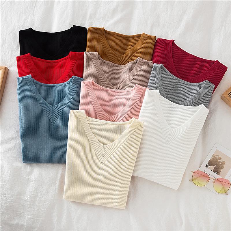 Women's Sweaters 2021 Winter Women Clothes Knitted Sweater Womens Pullover V Neck Slim Soft Rib Autumn Tops Knitwear Pull Femme, Black
Women's Sweaters 2021 Winter Women Clothes Knitted Sweater Womens Pullover V Neck Slim Soft Rib Autumn Tops Knitwear Pull Femme, Black