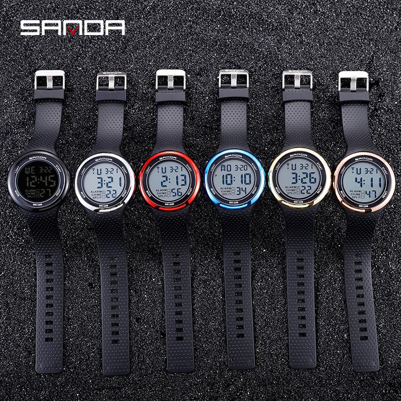Wristwatches SANDA Men's Watches Sports Watch Fashion LED Large Dial 50M Waterproof Military Men Digital Wristwatch Montre Homme, Red
Wristwatches SANDA Men's Watches Sports Watch Fashion LED Large Dial 50M Waterproof Military Men Digital Wristwatch Montre Homme, Red
