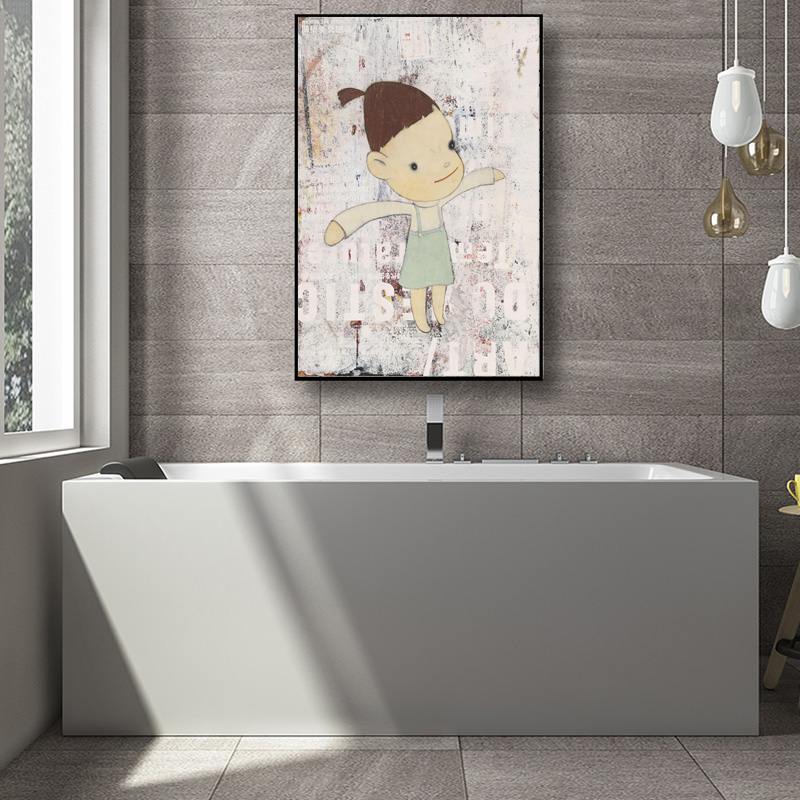 Yoshitomo Nara Canvas Art Cartoon Girl Japan Style Wall Poster Print Wall Pictures For Baby Kids Room Modern Cute Art