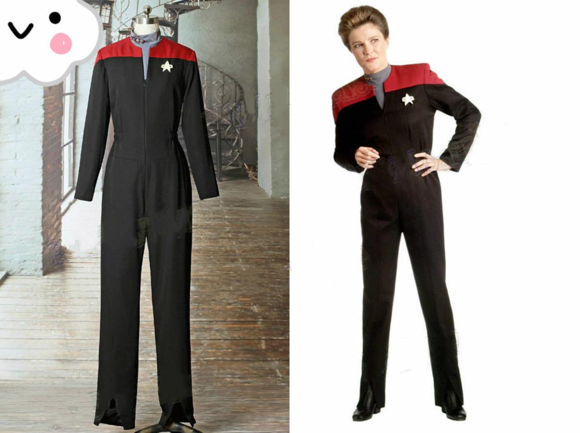 Star Trek: Voyager Cosplay Captain Kathryn Janeway Uniform Costume for Animation Exhibition Beach Holiday Sexy Prom Night Dresses, Photo color
Star Trek: Voyager Cosplay Captain Kathryn Janeway Uniform Costume for Animation Exhibition Beach Holiday Sexy Prom Night Dresses, Photo color