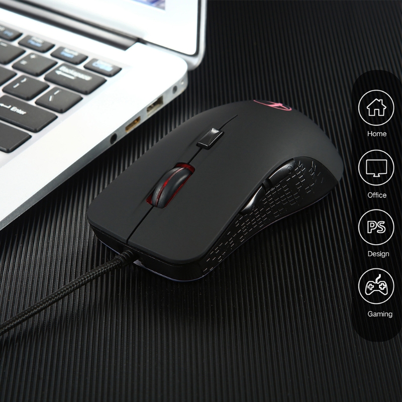 Wired Warmer Heated Mouse for Laptop Notebook Programmable 6 Buttons Gaming Mouse 2400 DPI Adjustable Mouse for Gamer