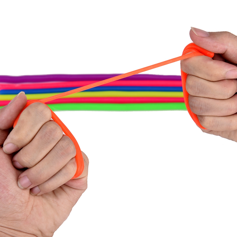 Long TPR Stress Relief Toy Stretchy String Fidget 28CM Pull Vent Rubber Sensory Toys Noodles Anti Soft Glue Elastic Rope Neon Autism Noodle Gift for K