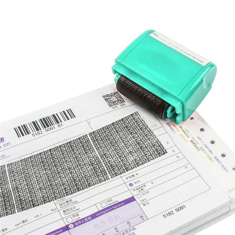 Security Stamp Roller Privacy Seal Roller Type Cover Eliminator Seal Portable Self-Inking Identity Theft Protection Roller Stamp