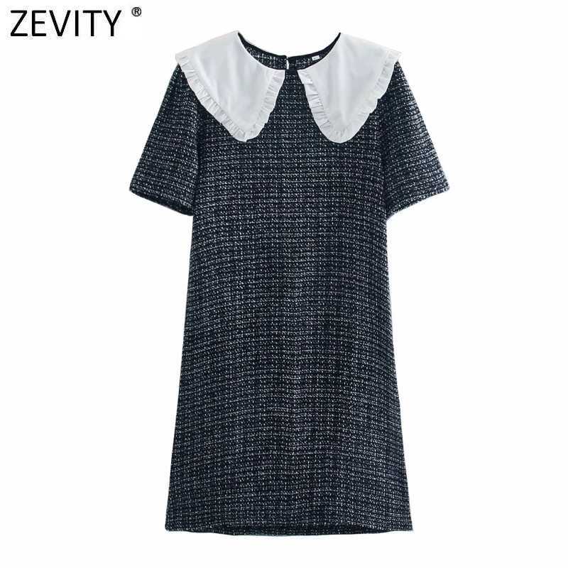 Zevity Women Vintage Agaric Lace Peter Pan Collar Patchwork Houndstooth Slim Mini Dress Female Chic Casual Kimono Vestido DS8111 210603, As pic ds8111cc
Zevity Women Vintage Agaric Lace Peter Pan Collar Patchwork Houndstooth Slim Mini Dress Female Chic Casual Kimono Vestido DS8111 210603, As pic ds8111cc