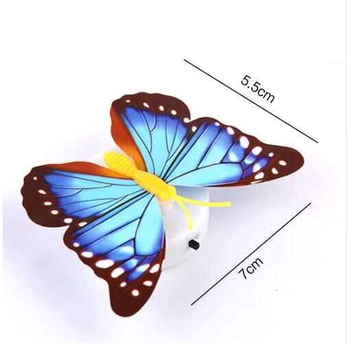Colorful Light Butterfly Wall Stickers Easy Installation Night Light LED Lamp Home Living Kid Room Fridge Bedroom Decoration