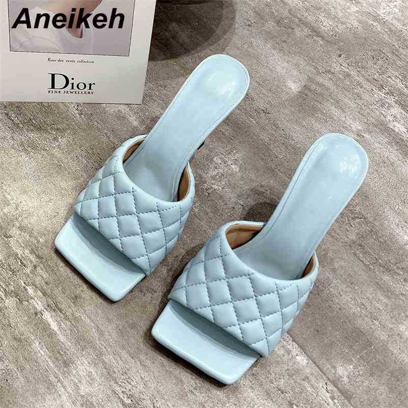 Aneikeh NEW Sexy PU Diamond Square Head Peep Toe Thin High Heels Slippers Summer Fashion Slip On Slides Women Mules Party Shoes 210325, Black
Aneikeh NEW Sexy PU Diamond Square Head Peep Toe Thin High Heels Slippers Summer Fashion Slip On Slides Women Mules Party Shoes 210325, Black