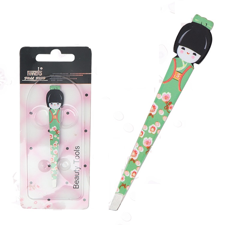 Eyelashes Tweezers Japanese Doll Eyebrow Hair Removal Curler Stainless Steel Clips Accessories Makeup Tool for Beauty 6 Colors to Choose