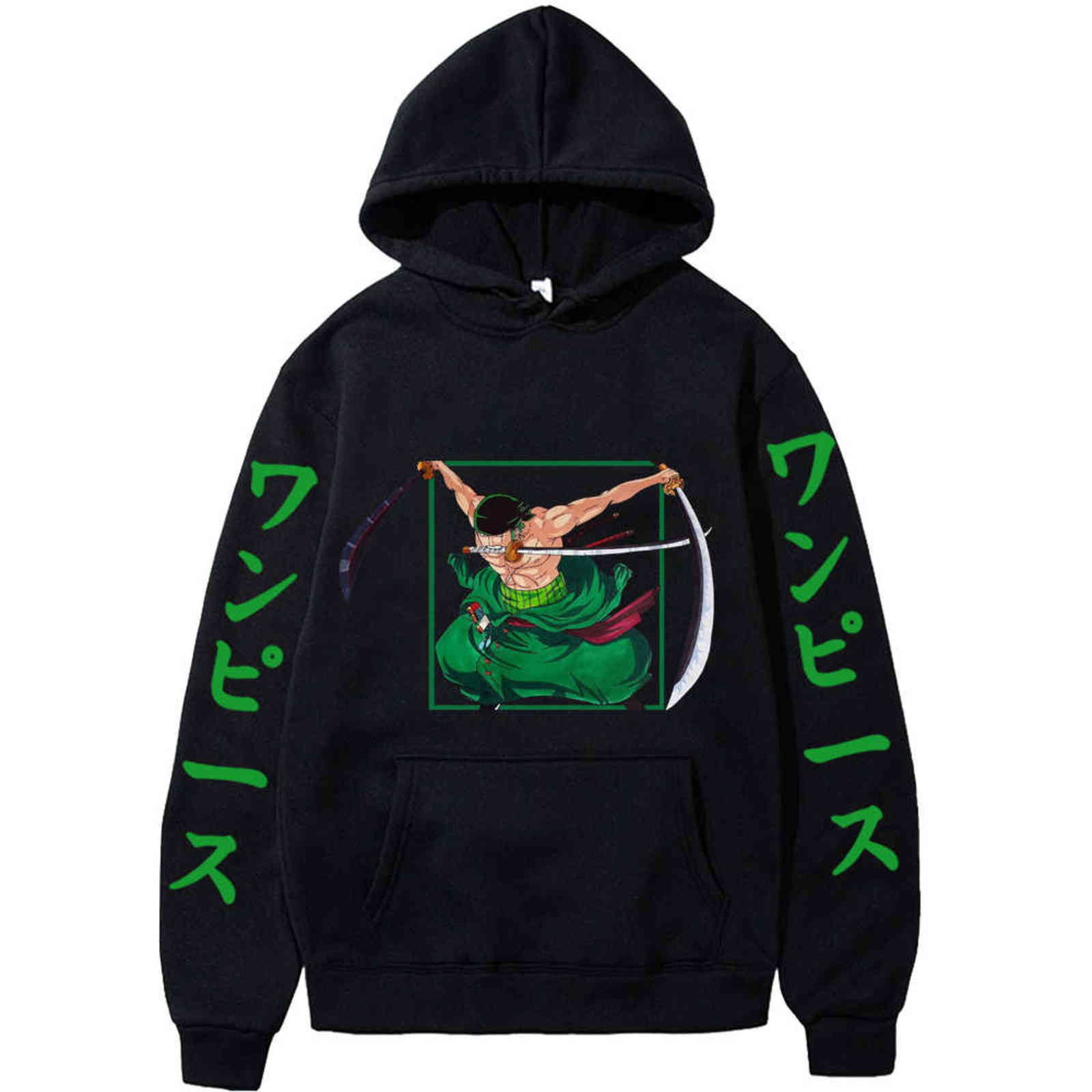 Anime One Piece Hoodie Printed Roronoa Zoro Pullover Sweatshirts Long Sleeve Loose Streetwear Hoodie Tops Y1120, Black
Anime One Piece Hoodie Printed Roronoa Zoro Pullover Sweatshirts Long Sleeve Loose Streetwear Hoodie Tops Y1120, Black
