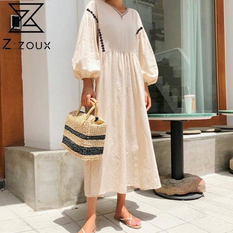 Women Dress V Neck Lantern Sleeve Vintage es Temperament Cotton Long Retro Plus Size Ladies es Autumn 210524, Black
Women Dress V Neck Lantern Sleeve Vintage es Temperament Cotton Long Retro Plus Size Ladies es Autumn 210524, Black