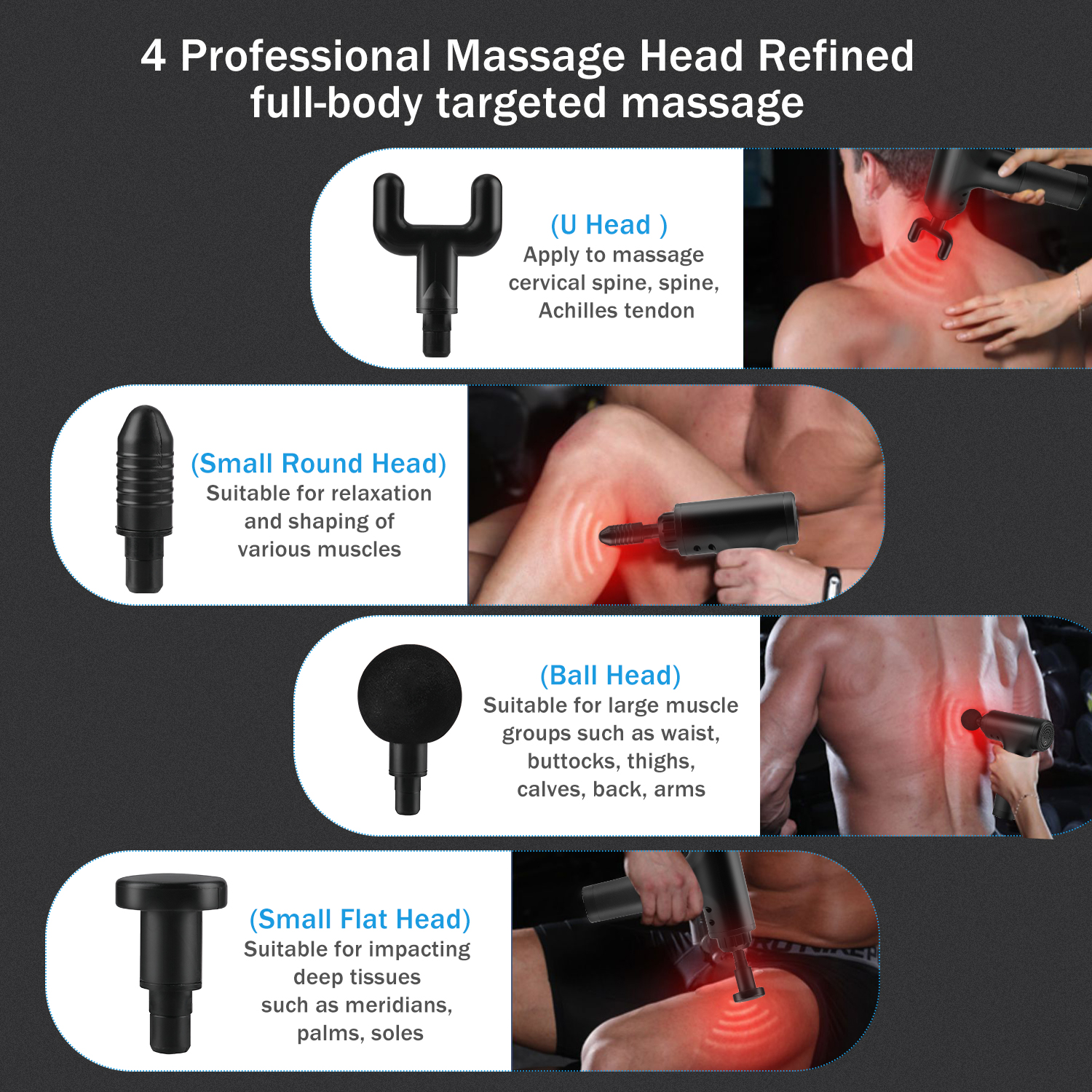 Massage gun Gun Vibration Muscle Massager 6-Level Variable Frequency Electric Body Neck Massager for Pain Relief Quiet + 4 HeadScouts
Massage gun Gun Vibration Muscle Massager 6-Level Variable Frequency Electric Body Neck Massager for Pain Relief Quiet + 4 HeadScouts