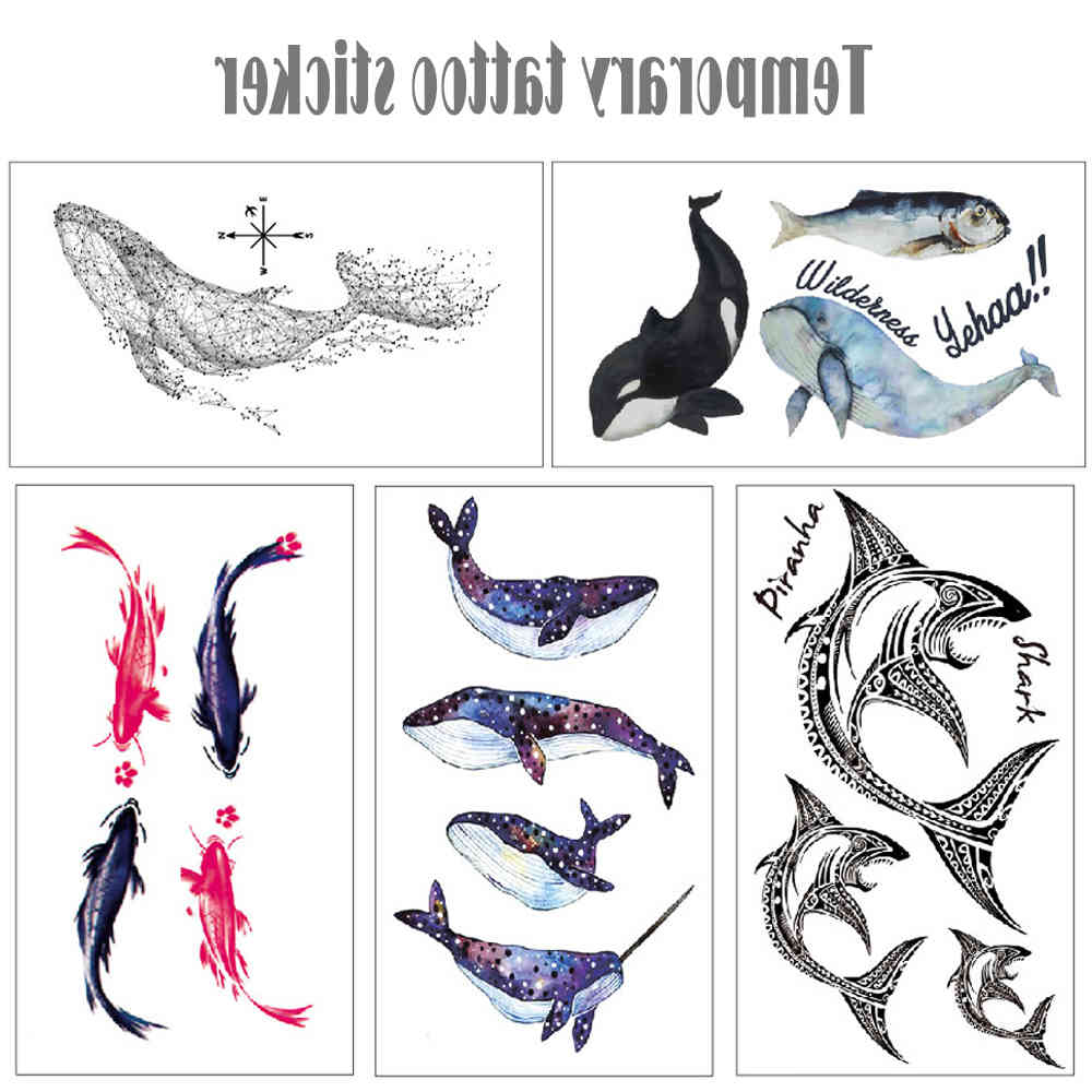 1 piece Small temporary tattoo sticker Whale fish Waterproof Fake Tattoo Fox tiger Arm neck hand body tattoos for men women
1 piece Small temporary tattoo sticker Whale fish Waterproof Fake Tattoo Fox tiger Arm neck hand body tattoos for men women