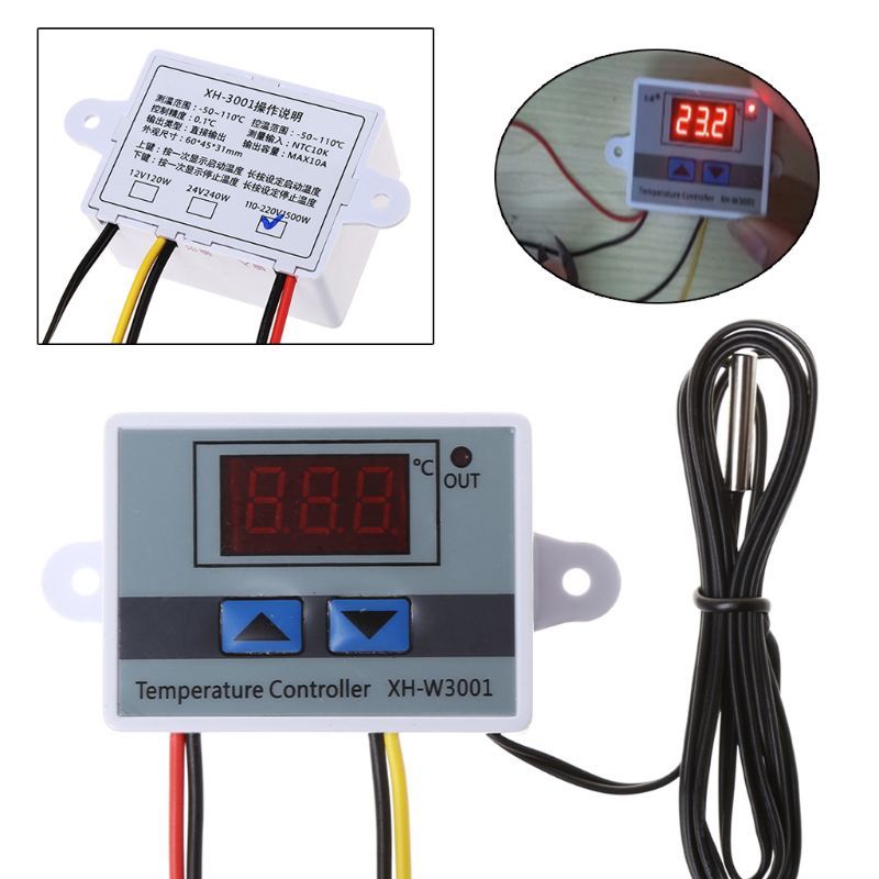 220V Led Digital Temperature Controller 10A Thermostat Switch New