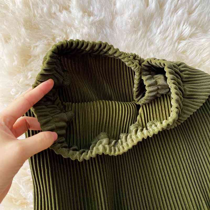 Nomikuma Spring Autumn Korean Women Skirt Causal High Waist Pleated Patchwork Skirts New Fashion Bottom Mujer Faldas 6D760 210427