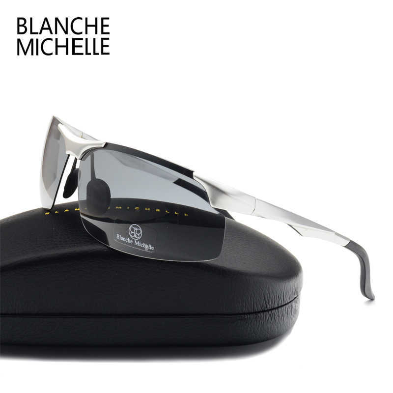 Aluminum Magnesium Men Sunglasses Polarized Sports Driving Night Vision Goggles Sunglass Fishing UV400 Rimless Sun Glasses CX200703