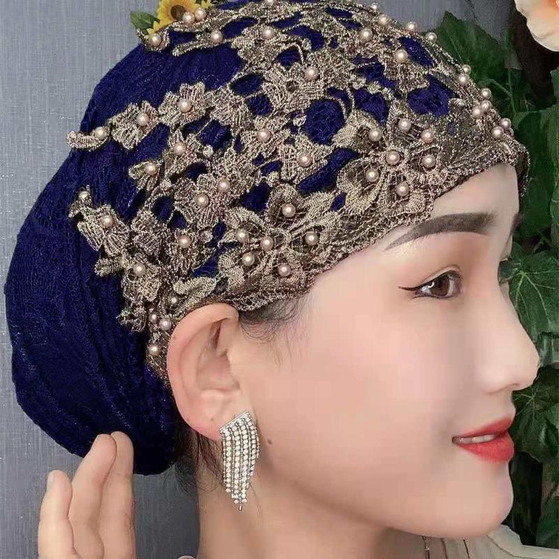 Ethnic Clothing Breathable Lace Beading Turban Hat Muslim Women Headscarf Bonnet Ready To Wear Inner Hijabs Summer Female Headwrap Cap
Ethnic Clothing Breathable Lace Beading Turban Hat Muslim Women Headscarf Bonnet Ready To Wear Inner Hijabs Summer Female Headwrap Cap