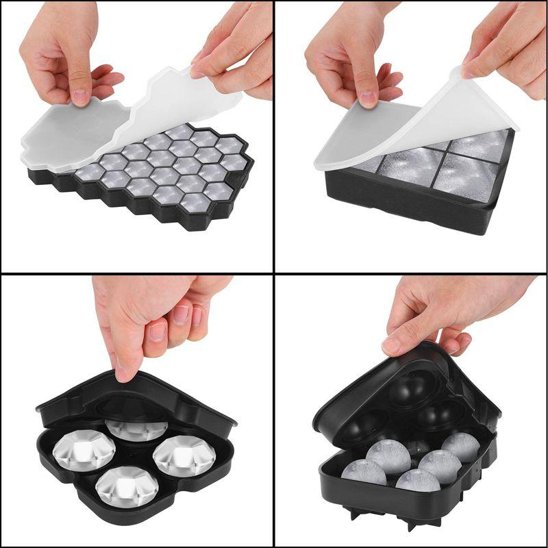 Silicone Ice Cube Maker Honeycomb Trays Mold For Whiskey Cocktail Forms Candy Cake Chocolate Molds Baking Moulds