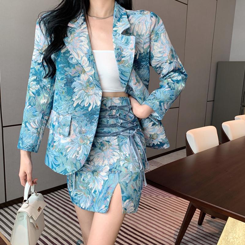 Two Piece Dress HziriP 2022 Women Blazer And Skirts Pieces Sets OL Elegant Floral Print Suit Jacket High Waist Skirt Formal Suits, White
Two Piece Dress HziriP 2022 Women Blazer And Skirts Pieces Sets OL Elegant Floral Print Suit Jacket High Waist Skirt Formal Suits, White