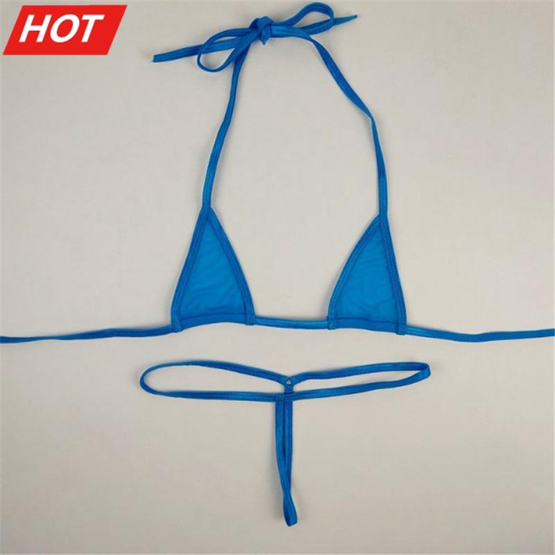 Women's Swimwear Micro Bikini Sexy Women Swimsuit Biquini Mini Bikinis Solid Color Halter Small Triangle Transparent String Thong, Black
Women's Swimwear Micro Bikini Sexy Women Swimsuit Biquini Mini Bikinis Solid Color Halter Small Triangle Transparent String Thong, Black
