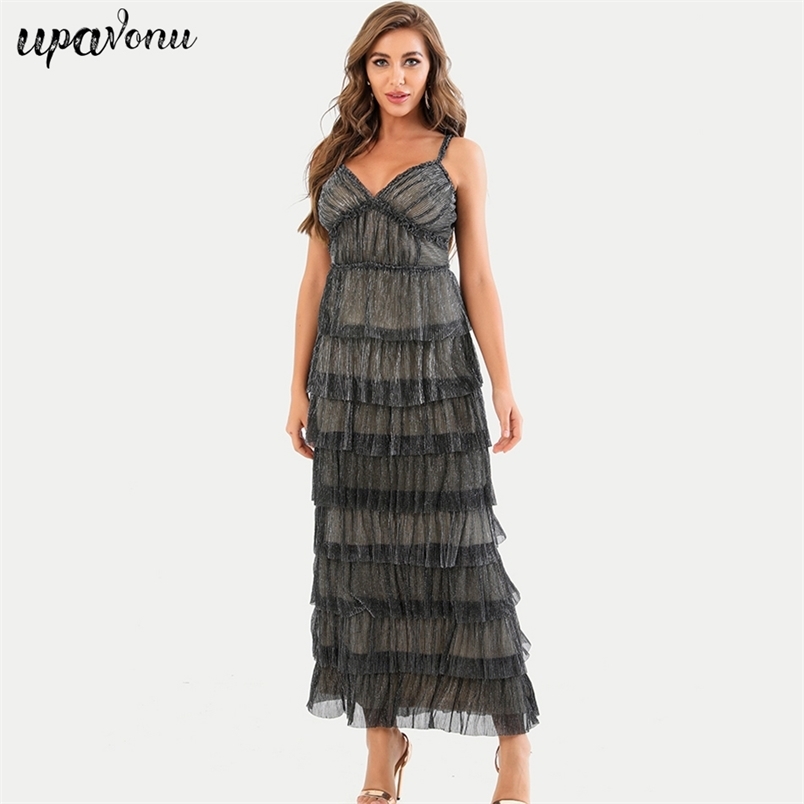 Free Women Black Ball Gown Long Dress Sexy Spaghetti Strap V-neck Bodycon Halter A-line Club Party 210524